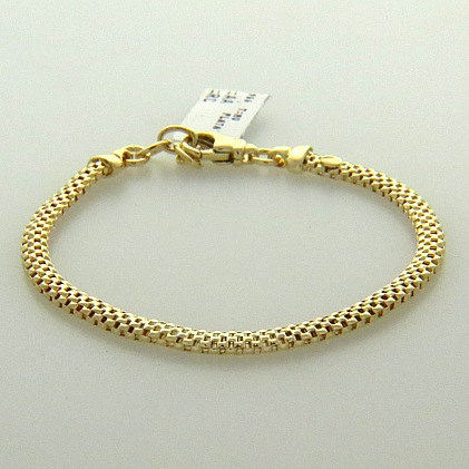 pulsera fope plana enchapado amarillo